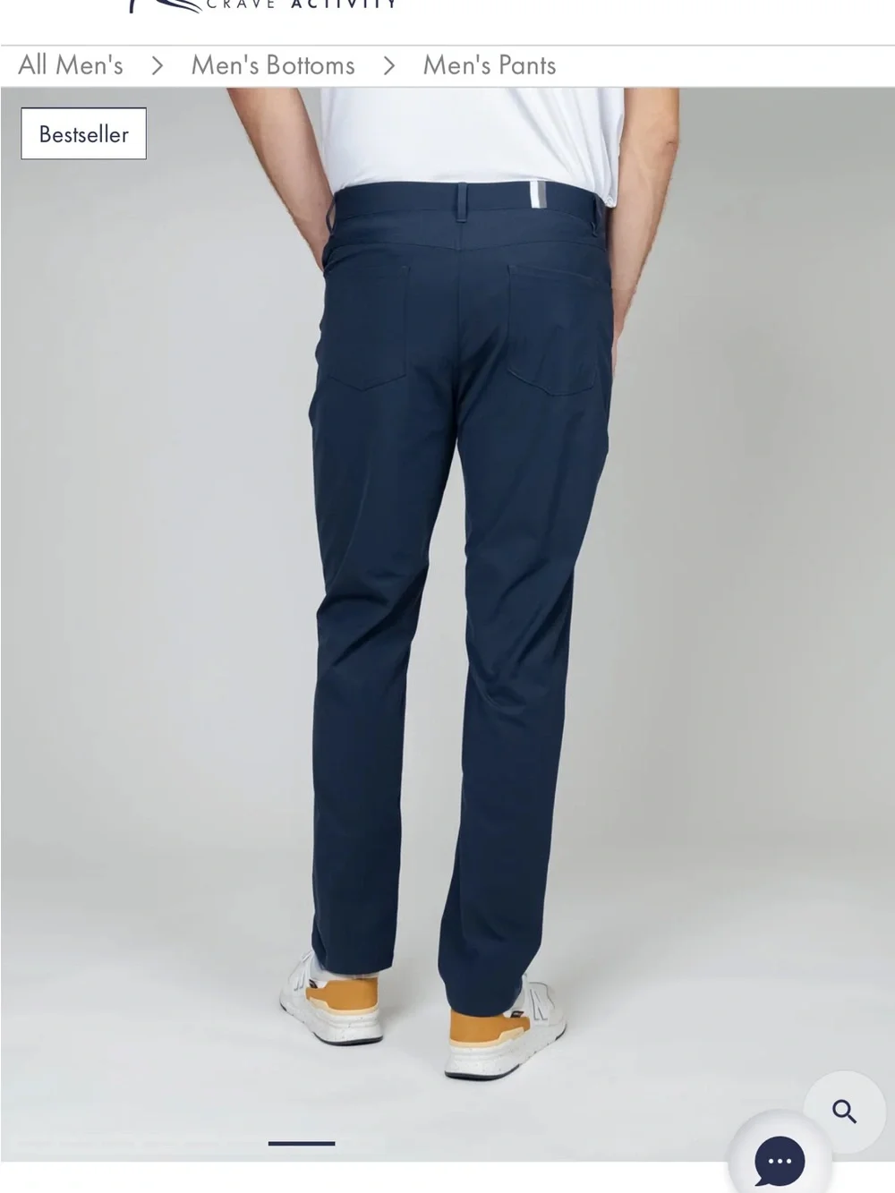Men's Rhoback Navy Chino Pants 42x32